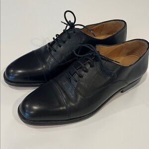 VINTAGE COLE-HAAN hand made in Italy Black leather lace-up dress shoes Size 8AA